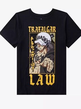 Black 'Trafalgar Law' Graphic Tee One Piece